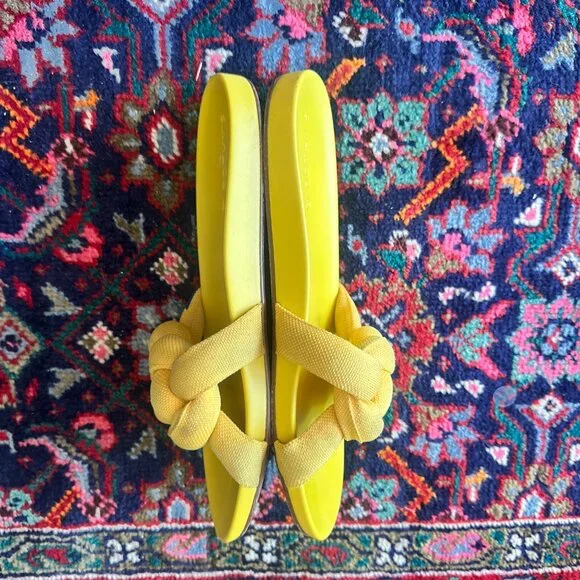 ROTHY'S Bubble Slide Slip-On Sandals Women’s Size 12.5 Canary Yellow Retired - Picture 11 of 14